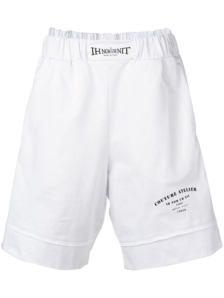 Ih Nom Uh Nit Logo Layered Shorts - White