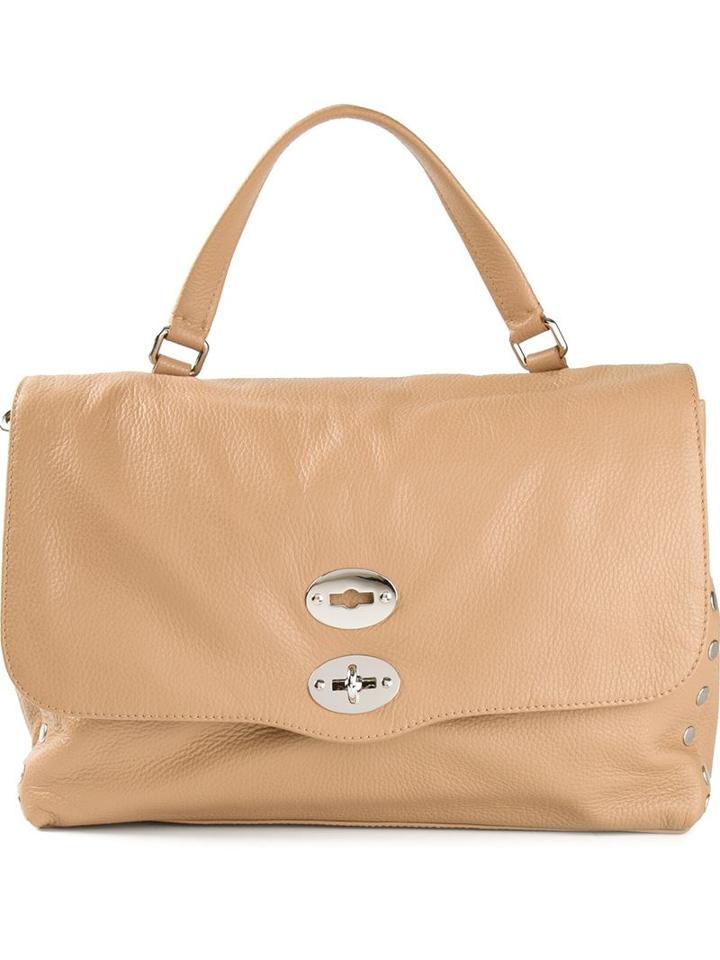 Zanellato Medium Postina Satchel, Women's, Nude/neutrals, Leather/calf Leather