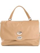 Zanellato Medium Postina Satchel, Women's, Nude/neutrals, Leather/calf Leather
