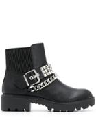 Buffalo Falina Chain Ankle Boots - Black