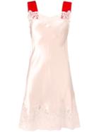 Givenchy Contrast Strap Lace Dress, Women's, Size: 36, Pink/purple, Silk/cotton/polyamide
