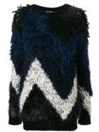 Junya Watanabe Faux Fur Sweater - Black