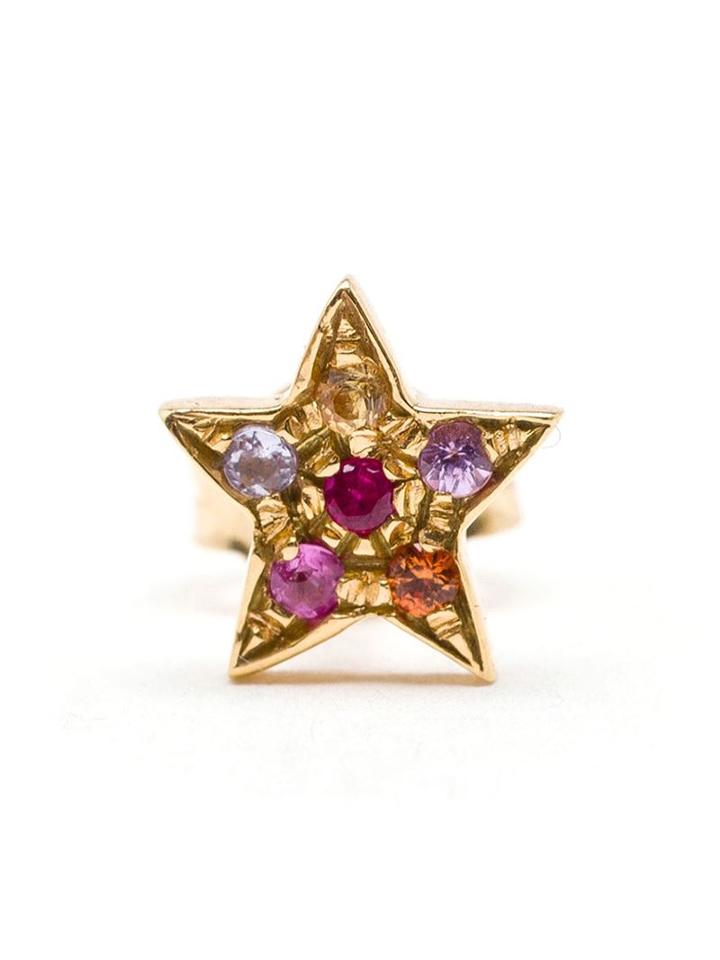 Carolina Bucci 18k Gold Star Stud Earring, Women's, Metallic, Gold