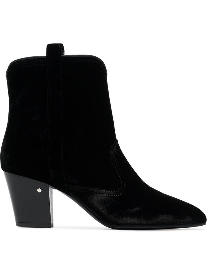 Laurence Dacade Sheryll 70 Velvet Ankle Boots - Black