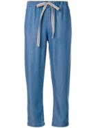 Semicouture Buddy Cropped Trousers - Blue