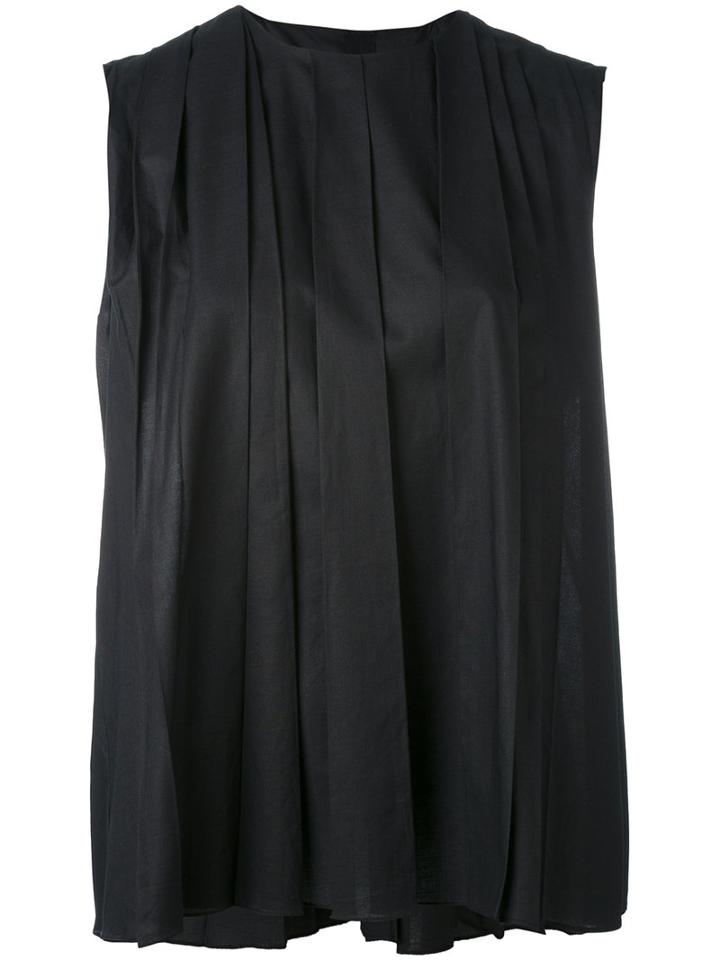Marni - Pleated Blouse - Women - Cotton - 42, Black, Cotton