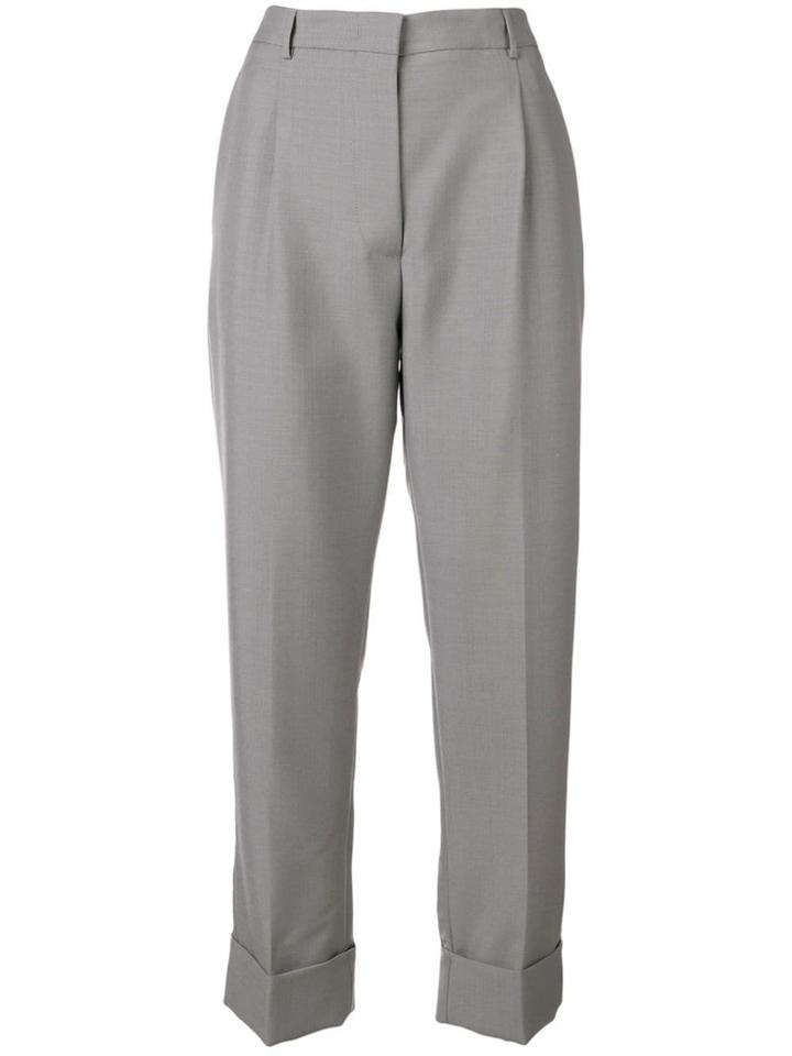 Prada Turn-up Tailored Trousers - Grey