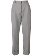 Prada Turn-up Tailored Trousers - Grey