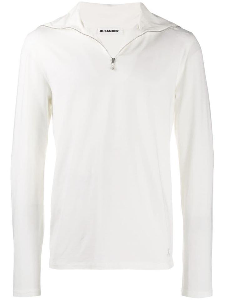 Jil Sander Quarter Zip Sweater - Neutrals