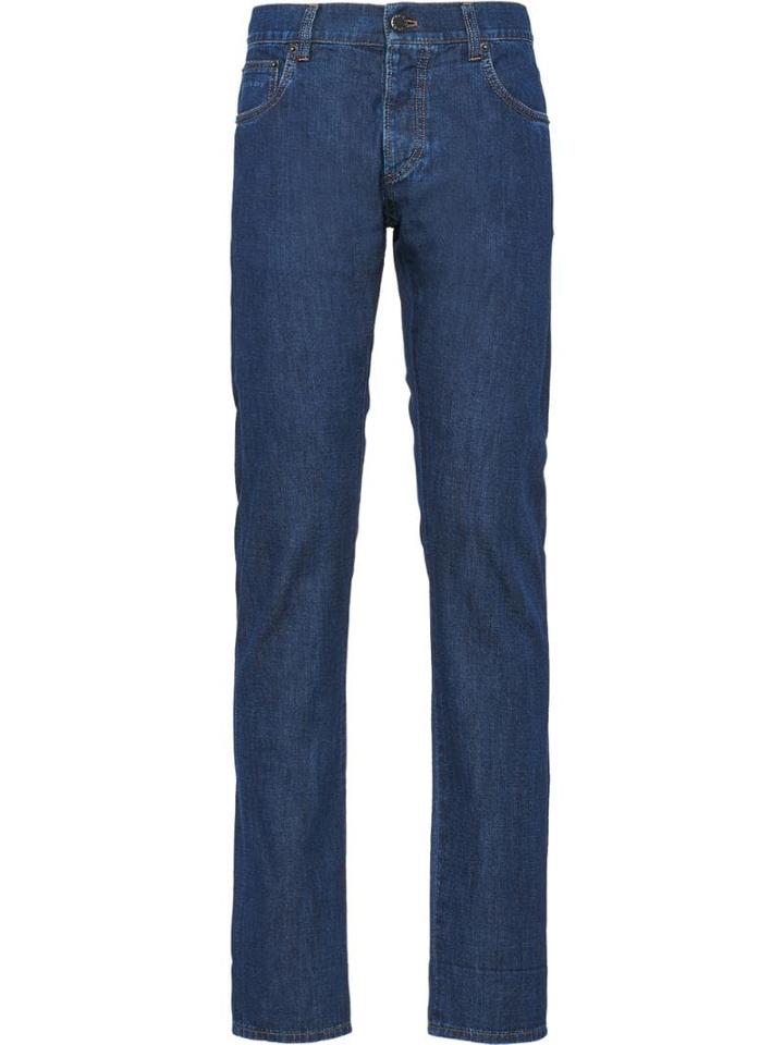 Prada Denim Bootcut Trousers - Blue