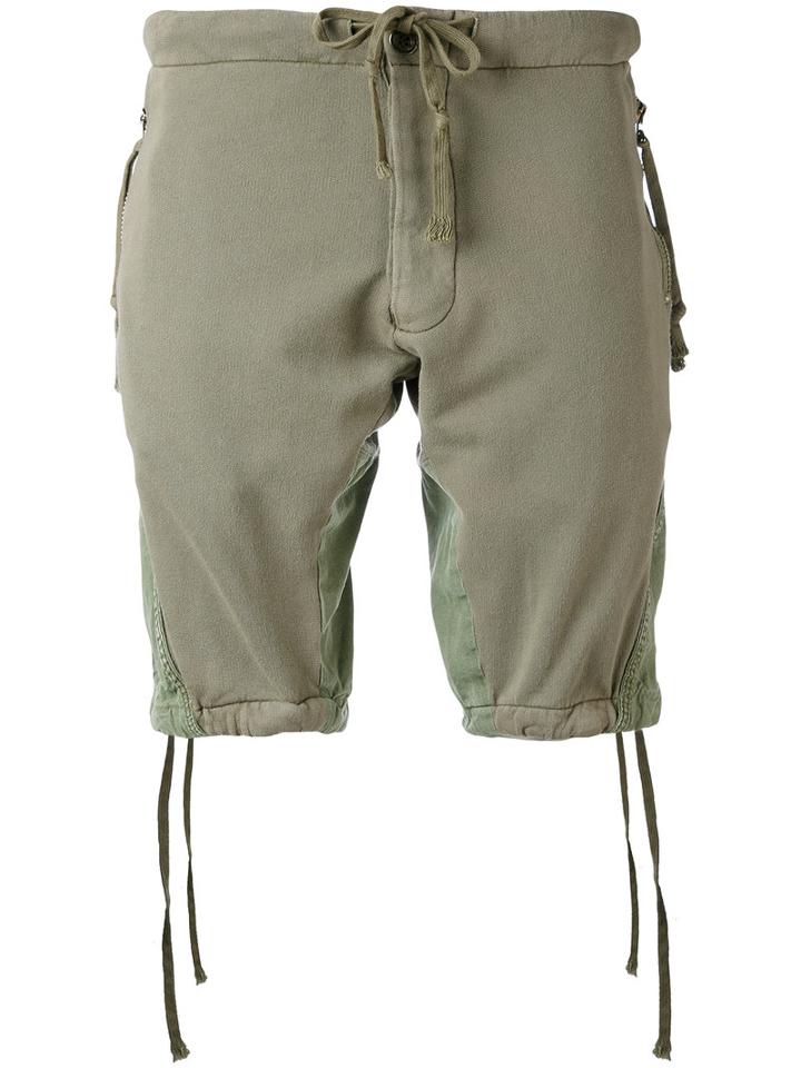 Greg Lauren - Drawstring Shorts - Men - Cotton - 3, Green, Cotton