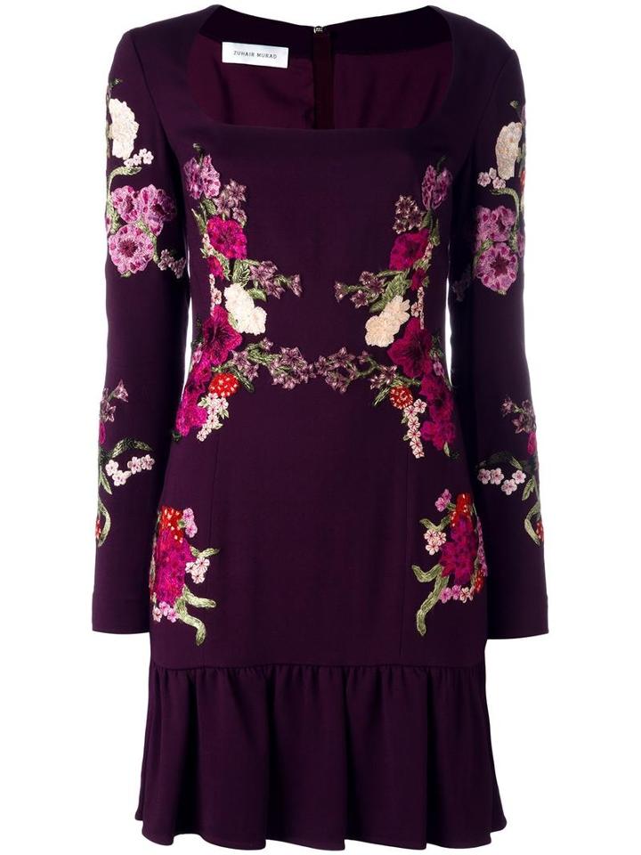 Zuhair Murad Floral Print Dress, Women's, Size: 42, Red, Viscose/spandex/elastane