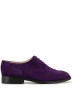 Chanel Pre-owned Cc Textured Brogues - Purple