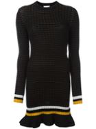 3.1 Phillip Lim Knitted Mini Dress, Women's, Size: Medium, Black, Cotton/spandex/elastane