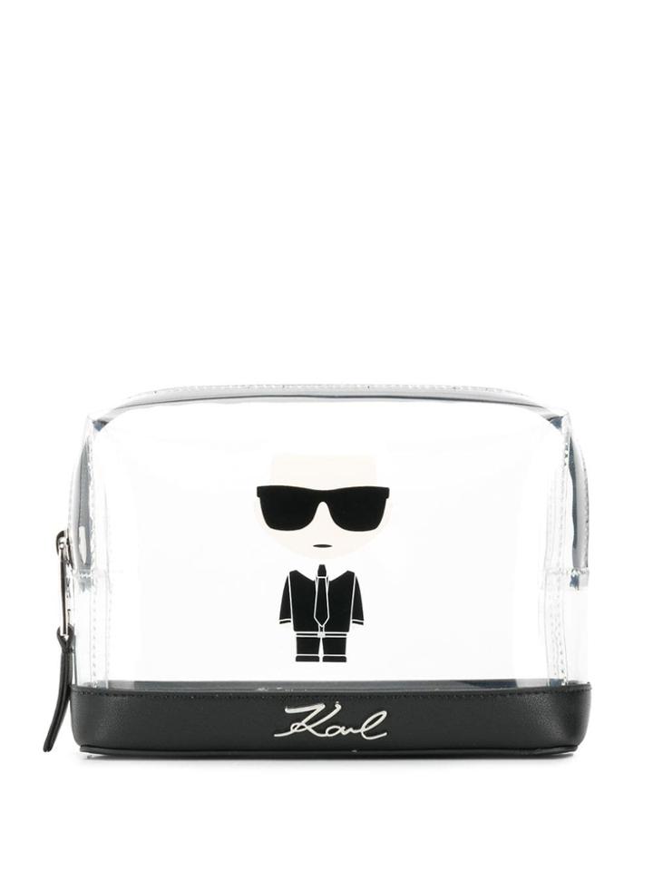 Karl Lagerfeld Transparent Cosmetics Case - White
