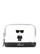 Karl Lagerfeld Transparent Cosmetics Case - White