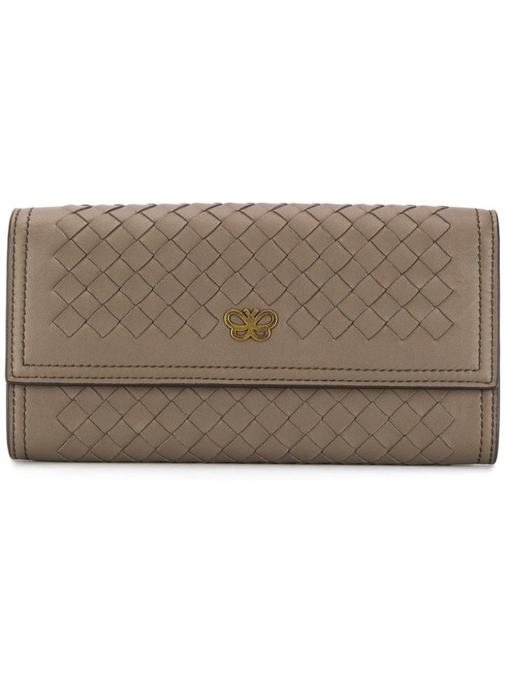 Bottega Veneta Intrecciato Logo Wallet - Brown