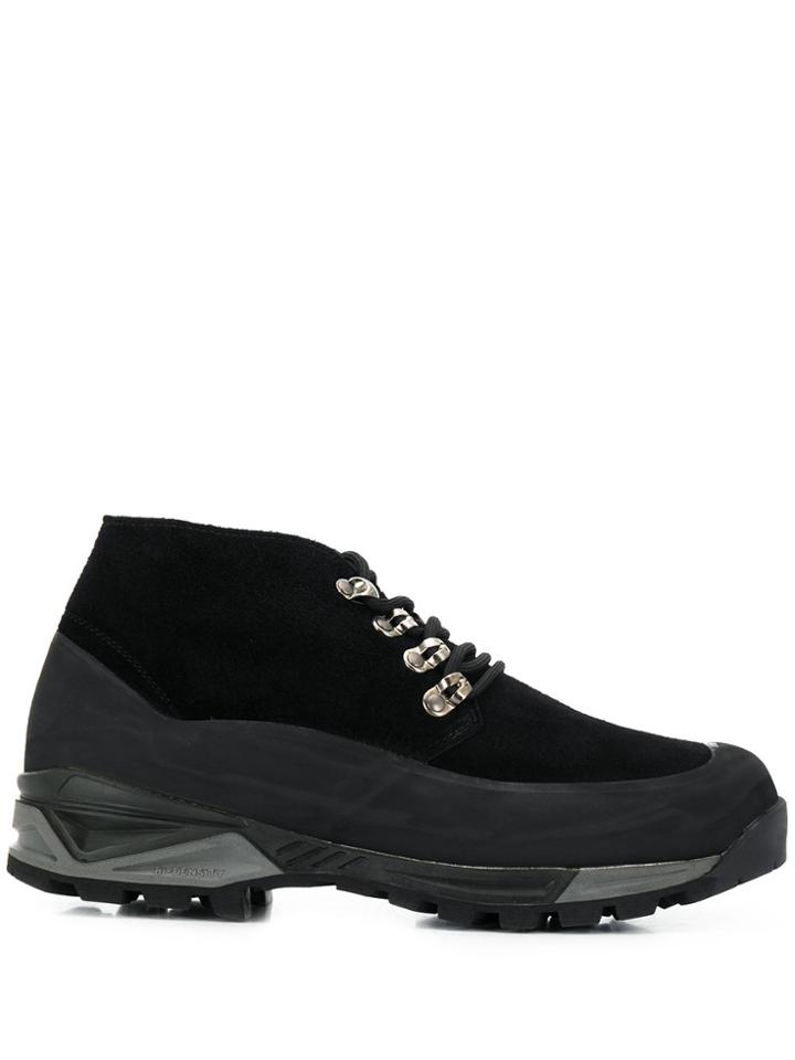 Diemme Chunky Heel Lace-up Boots - Black