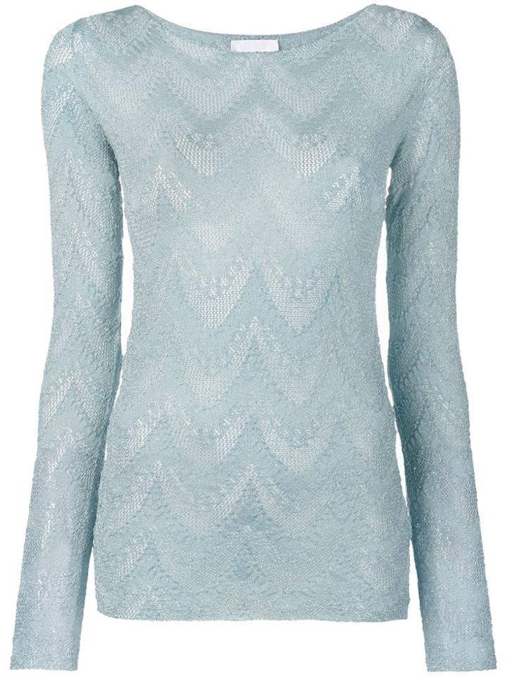 Dondup Knitted Long Sleeve Top - Blue