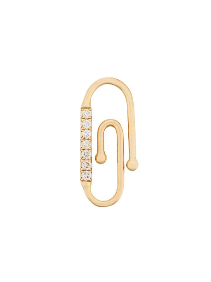 Aurelie Bidermann 18kt Yellow Gold Diamond Paperclip Accessory -