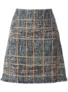 Etro Raw Edge Tweed Skirt - Multicolour