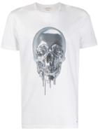 Alexander Mcqueen Metallic Skull Print T-shirt - White