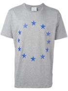 Études Circular Star Print T-shirt, Men's, Size: Medium, Grey, Cotton