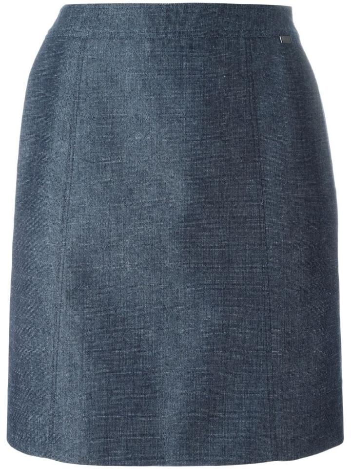 Chanel Pre-owned Classic Straight Skirt - Blue