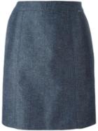 Chanel Pre-owned Classic Straight Skirt - Blue
