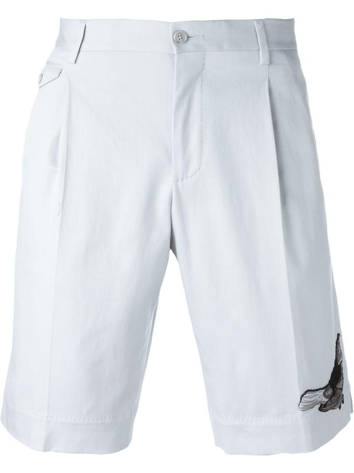 Dolce & Gabbana Bird Patch Bermuda Shorts