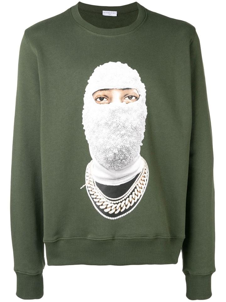 Ih Nom Uh Nit Face Print Sweatshirt - Green