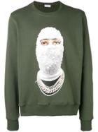 Ih Nom Uh Nit Face Print Sweatshirt - Green