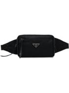 Prada Nylon And Leather Belt Bag - Black