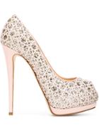 Giuseppe Zanotti Design 'sharon' Glitter Peep Toe Pumps