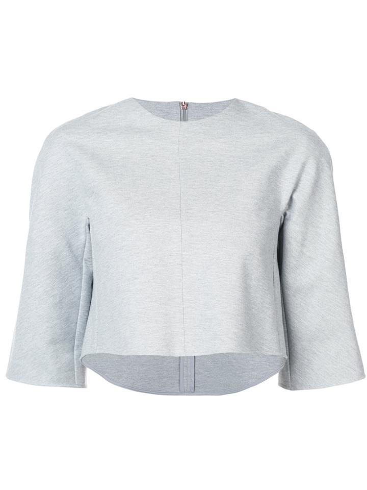 Tibi Cropped Sweatshirt - Grey