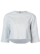 Tibi Cropped Sweatshirt - Grey