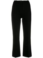 Pinko Creased Cropped Trousers - Black
