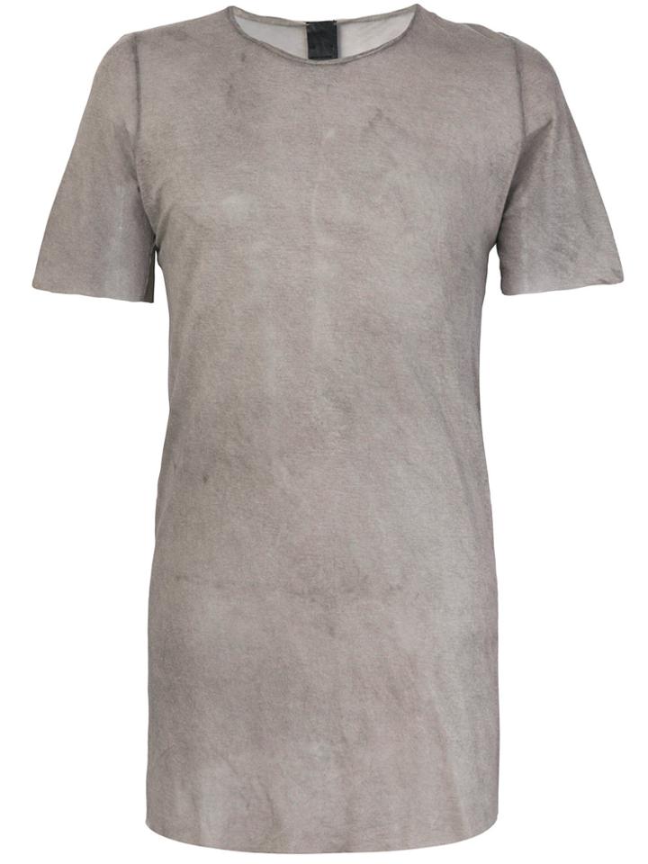 10sei0otto Sheer Half Sleeve T-shirt - Grey