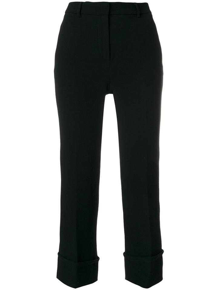 L'autre Chose Cropped Trousers - Black
