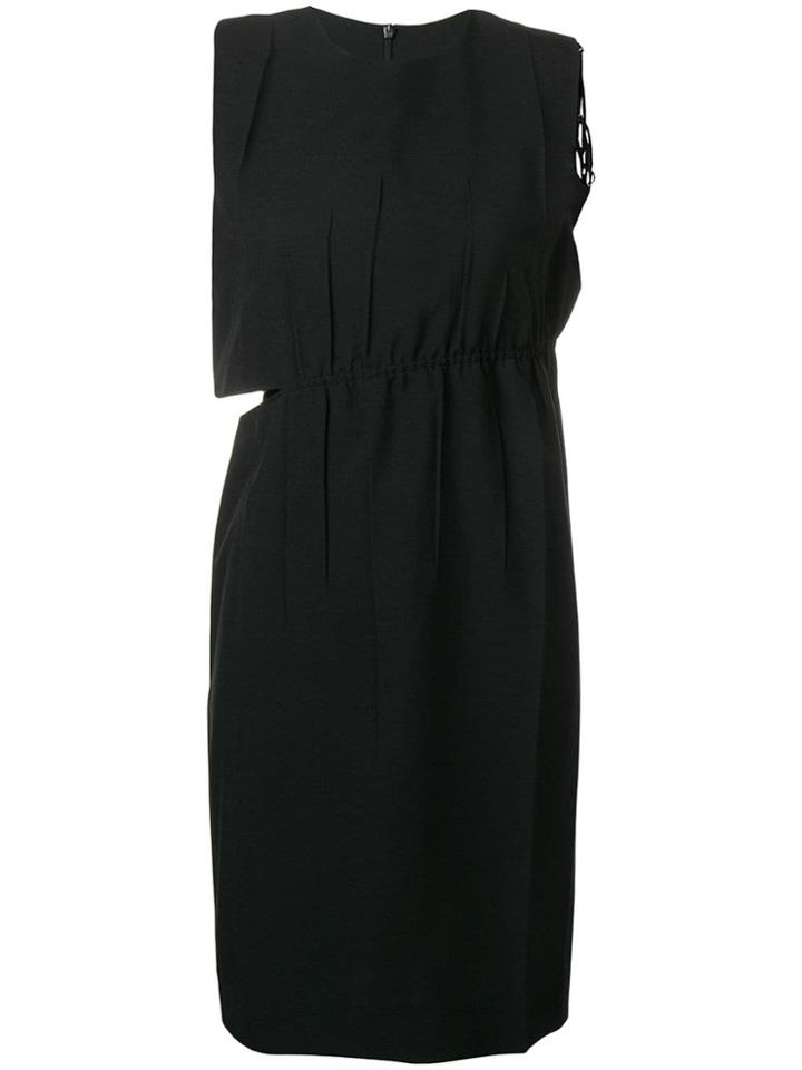 Helmut Lang Cut Out Gathered Dress - Black
