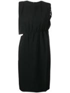 Helmut Lang Cut Out Gathered Dress - Black