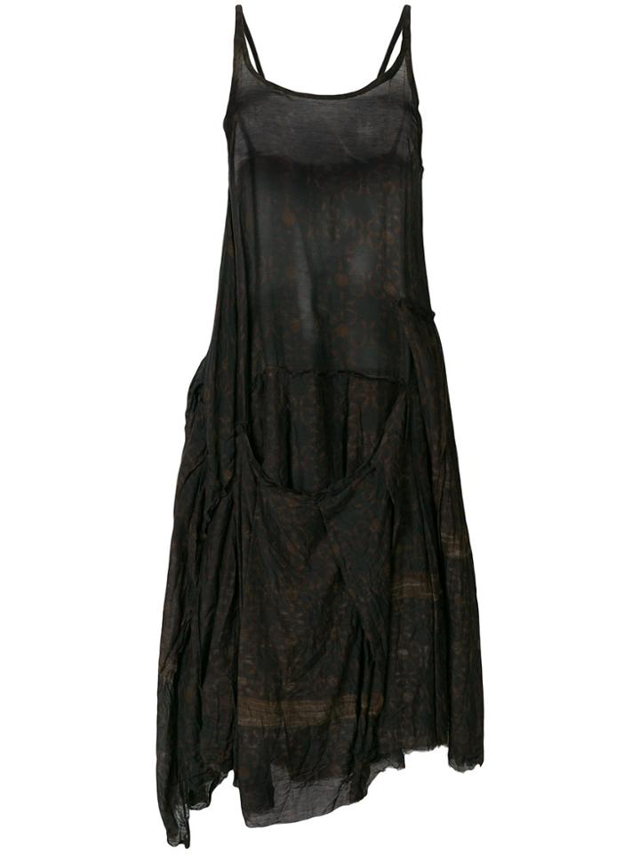 Rundholz Printed Asymmetric Dress - Brown