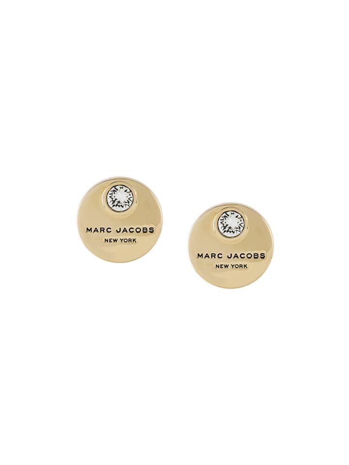 Marc Jacobs Logo Embellished Stud Earrings - Metallic