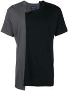 Yohji Yamamoto Two-tone T-shirt - Black