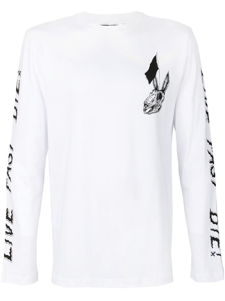 Mcq Alexander Mcqueen Skull Rabbit Print T-shirt - White