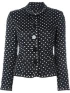 Christian Dior Vintage Polka Dot Quilted Jacket, Women's, Size: 36, Black