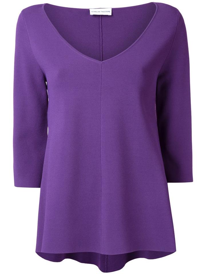 Scanlan Theodore Micro Crepe Trapeze Sweater, Women's, Size: Medium/large, Pink/purple, Viscose