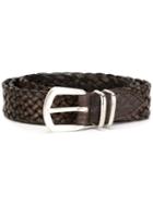 Eleventy Woven Belt, Men's, Size: 100, Brown, Leather