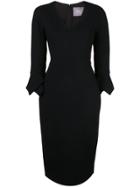 Lela Rose V-neck Dress - Black