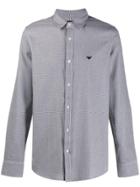 Emporio Armani Houndstooth Print Shirt - Black